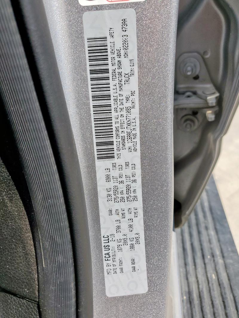 2019 RAM 1500 LARAM 1C6RREJTXKN771095