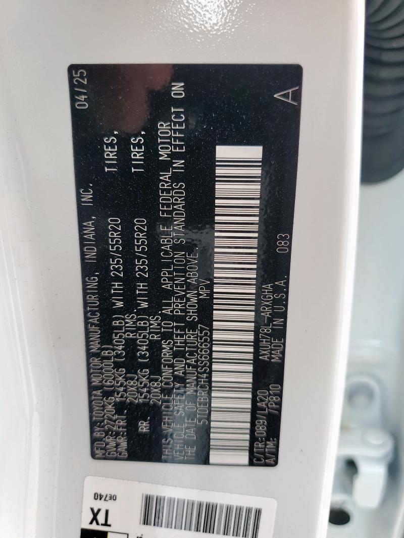 2025 TOYOTA HIGHLANDER - 5TDEBRCH4SS666557