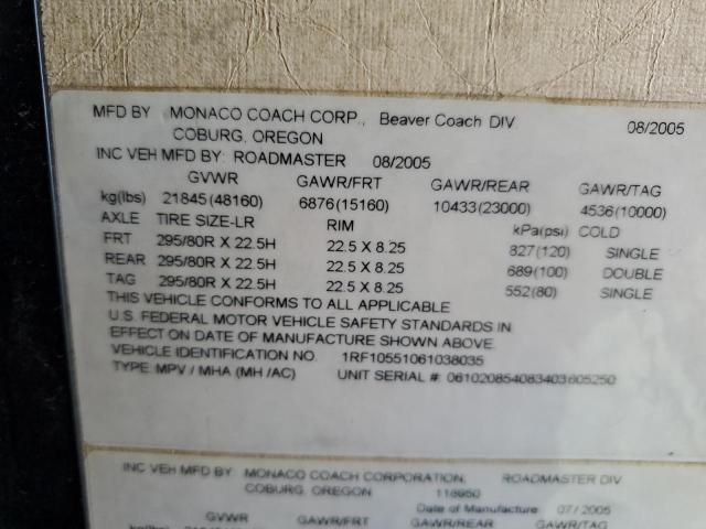 2006 ROADMASTER RAIL MONOCOQUE #3254871862