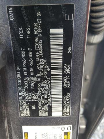 2016 TOYOTA 4RUNNER SR JTEBU5JR3G5326634