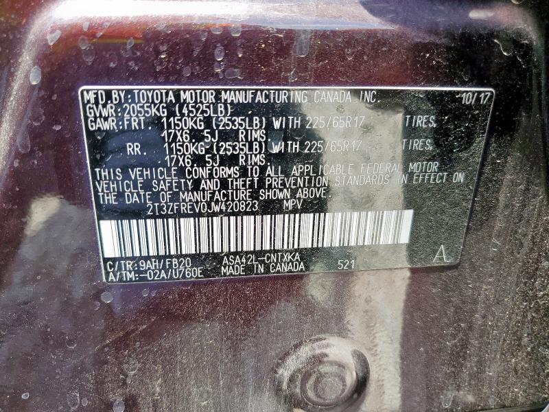 2018 TOYOTA RAV4 LE - 2T3ZFREV0JW420823