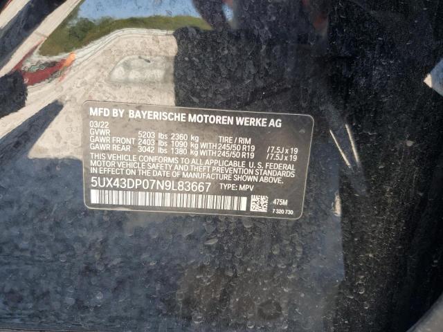 2022 BMW X3 SDRIVE30I #3265244007