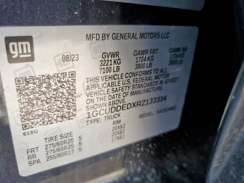 2024 CHEVROLET SILVERADO K1500 LT - 1GCUDDEDXRZ133334