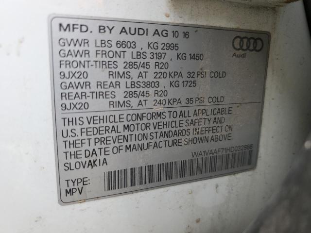 2017 AUDI Q7 PRESTIGE - WA1VAAF71HD032886