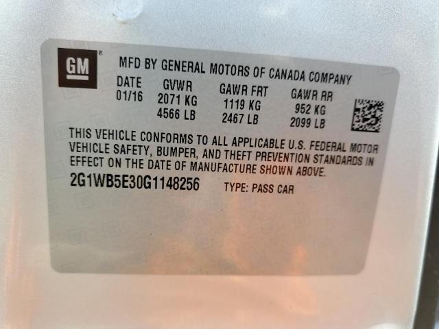 2016 CHEVROLET IMPALA LIM 2G1WB5E30G1148256
