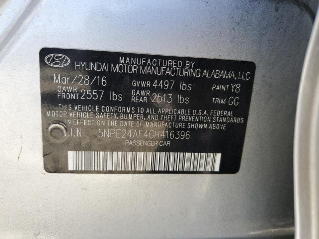 2016 HYUNDAI SONATA SE 5NPE24AF4GH416396