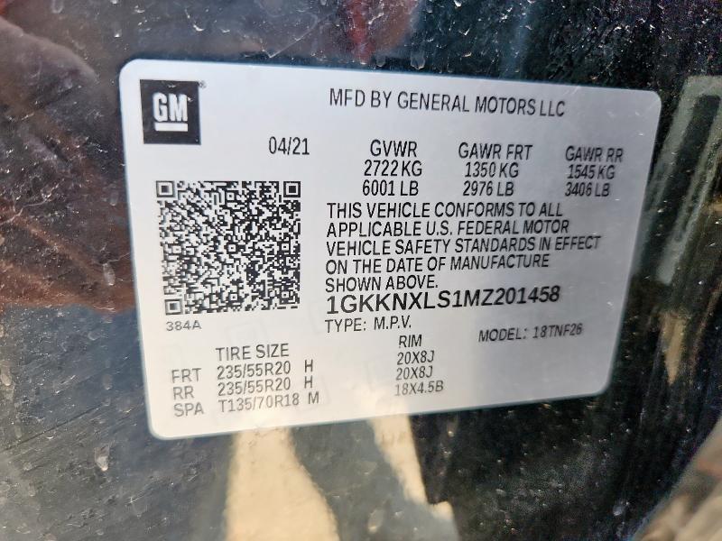 2021 GMC ACADIA DEN 1GKKNXLS1MZ201458