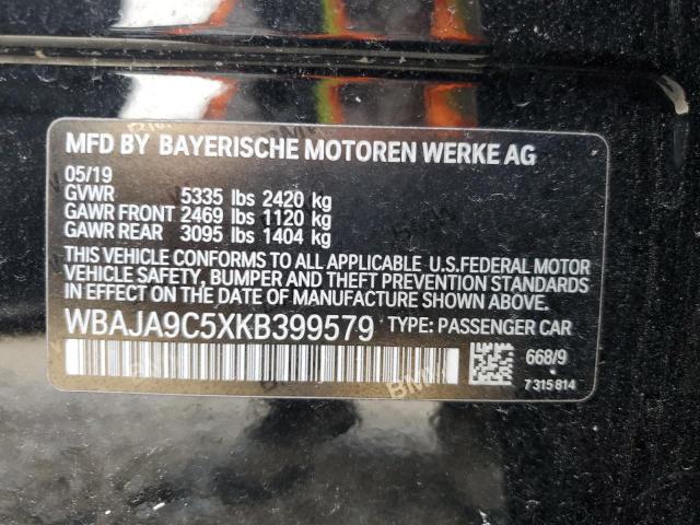 2019 BMW 530E WBAJA9C5XKB399579