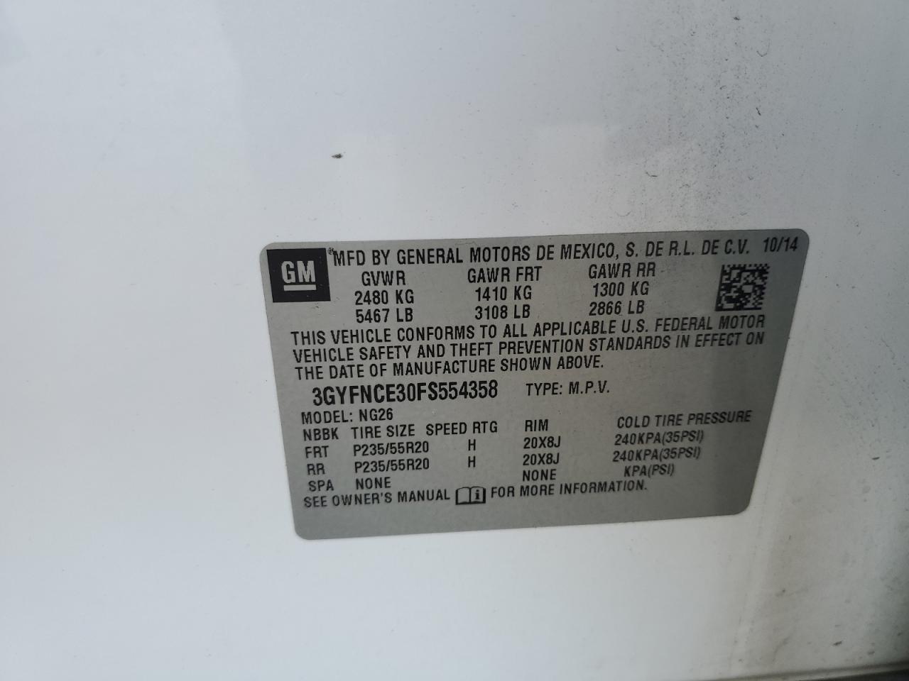 CADILLAC SRX PERFORMANCE COLLECTION