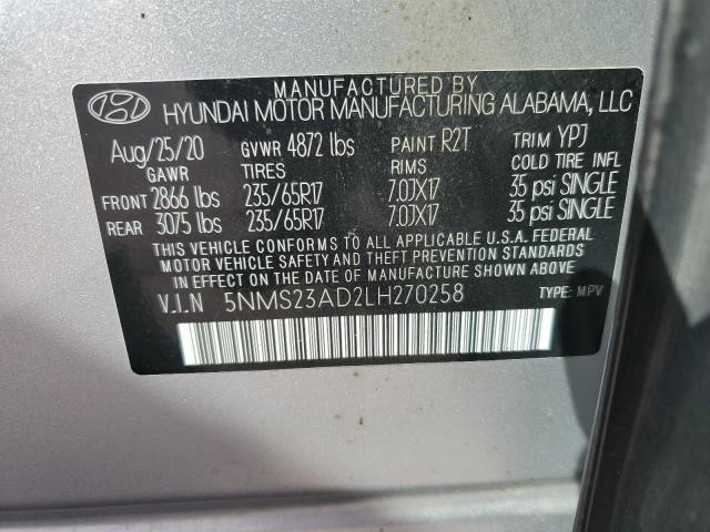 2020 HYUNDAI SANTA FE S - 5NMS23AD2LH270258