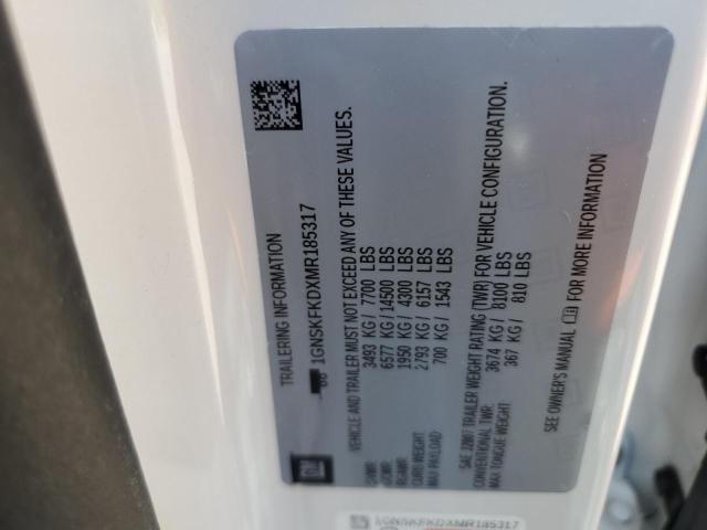 2021 CHEVROLET SUBURBAN K 1GNSKFKDXMR185317