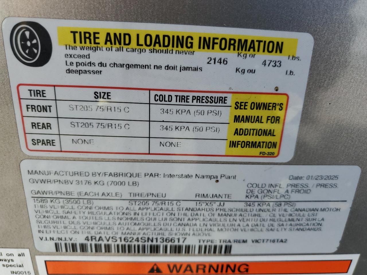 Lot #3260553078 2025 INTERSTATE WEST CORP UNKNOWN