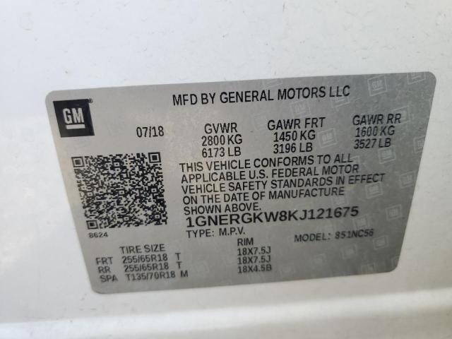 2019 CHEVROLET TRAVERSE L - 1GNERGKW8KJ121675