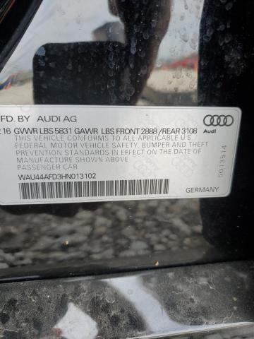 2017 AUDI A8 L QUATT WAU44AFD3HN013102