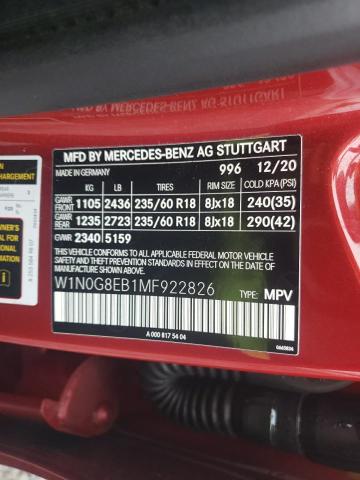 2021 MERCEDES-BENZ GLC 300 4M W1N0G8EB1MF922826