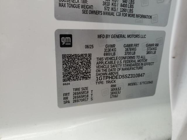 2025 GMC SIERRA C1500 SLT 1GTPHDED5SZ310847