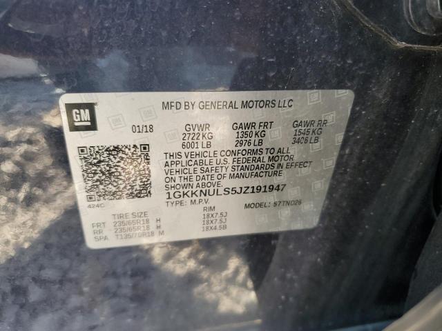 2018 GMC ACADIA SLT 1GKKNULS5JZ191947