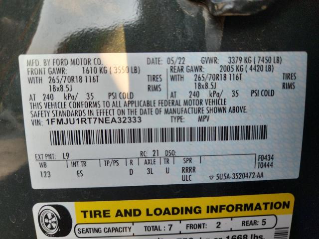 2022 FORD EXPEDITION TIMBERLINE 1FMJU1RT7NEA32333