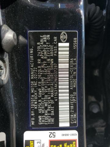 2022 TOYOTA CAMRY NIGH 4T1G31AK2NU037297