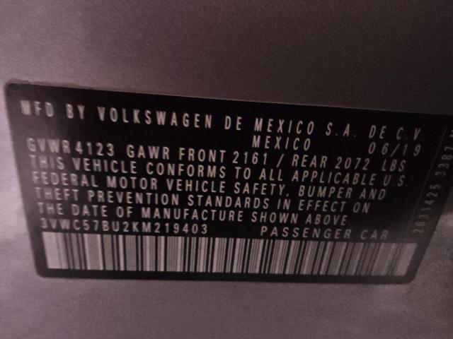 2019 VOLKSWAGEN JETTA S 3VWC57BU2KM219403