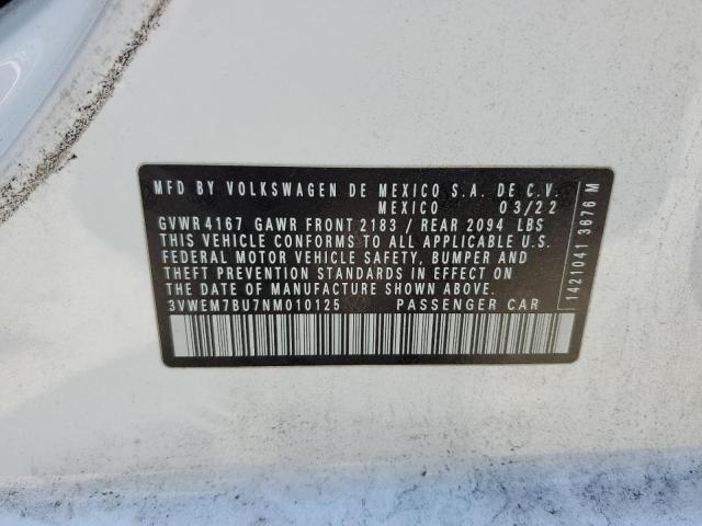 2022 VOLKSWAGEN JETTA SE 3VWEM7BU7NM010125