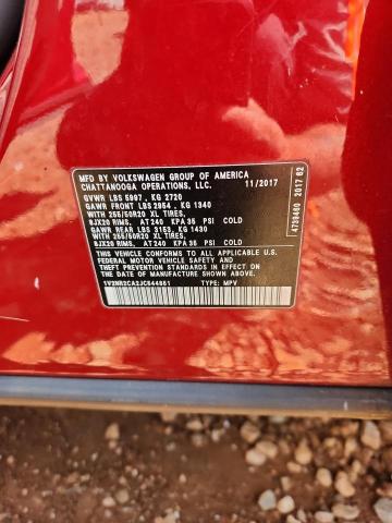 2018 VOLKSWAGEN ATLAS SEL 1V2NR2CA2JC544851