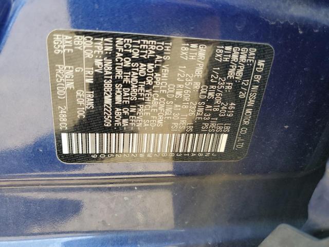 2021 NISSAN ROGUE SV JN8AT3BB2MW222509