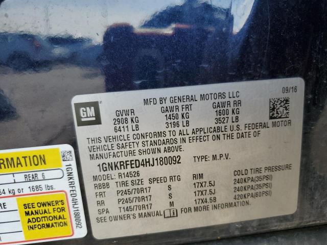 2017 CHEVROLET TRAVERSE L #3236783364