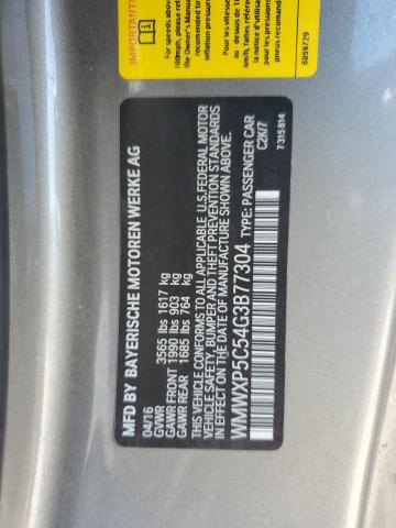 2016 MINI COOPER WMWXP5C54G3B77304