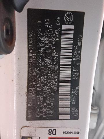 2022 LEXUS ES 300H BA 58ADA1C15NU014747