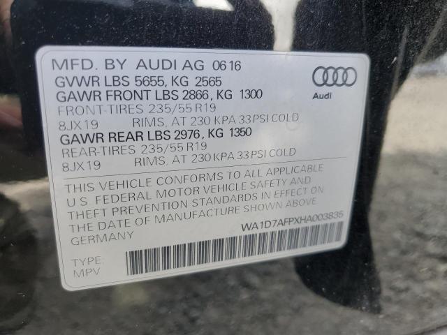2017 AUDI Q5 PREMIUM PLUS S-LINE - WA1D7AFPXHA003835