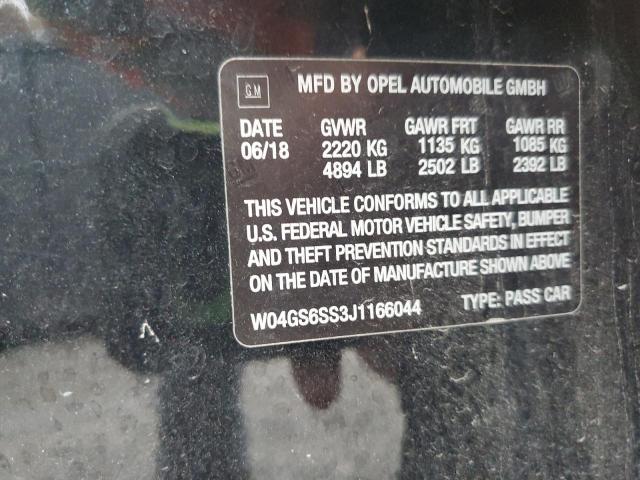 2018 BUICK REGAL GS W04GS6SS3J1166044