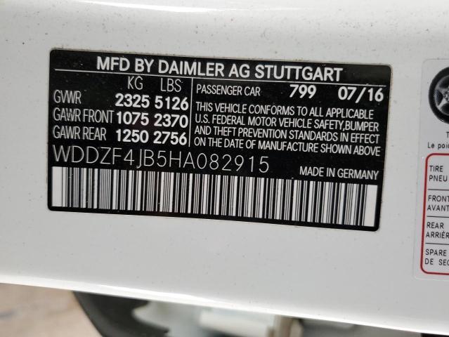 2017 MERCEDES-BENZ E 300 WDDZF4JB5HA082915