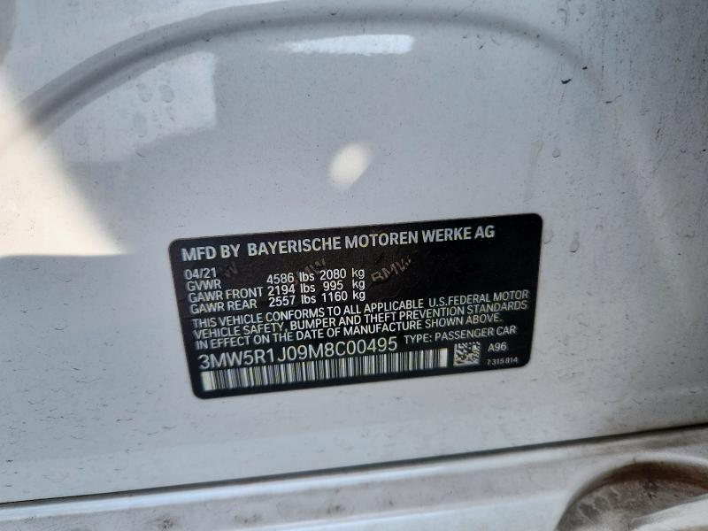 2021 BMW 330I - 3MW5R1J09M8C00495