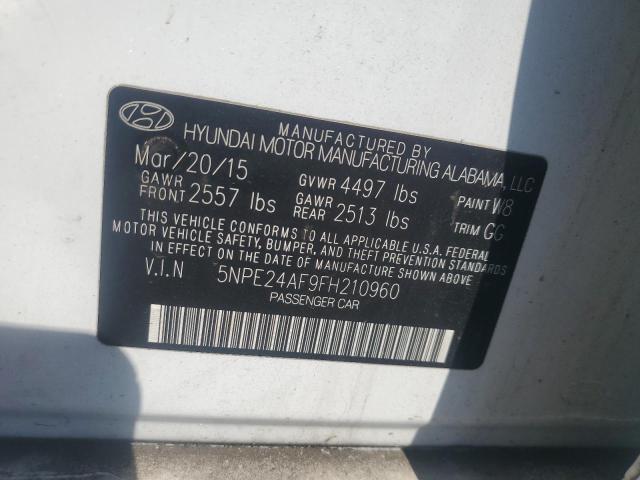 2015 HYUNDAI SONATA SE 5NPE24AF9FH210960