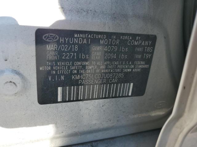 2018 HYUNDAI IONIQ SEL KMHC75LC0JU087285