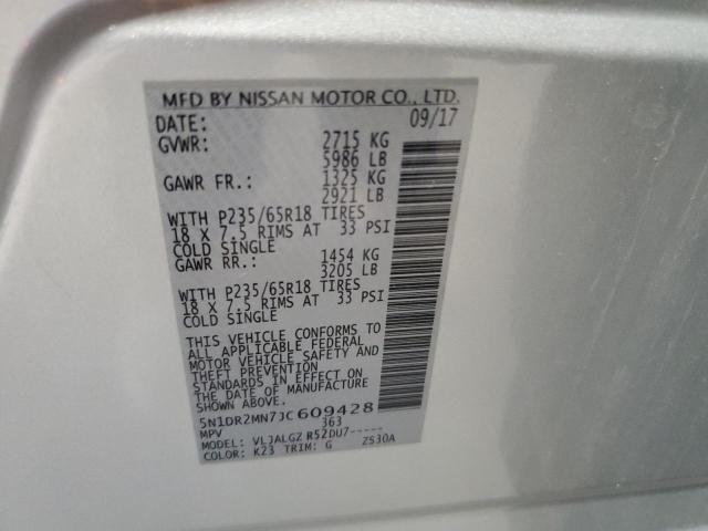 2018 NISSAN PATHFINDER 5N1DR2MN7JC609428