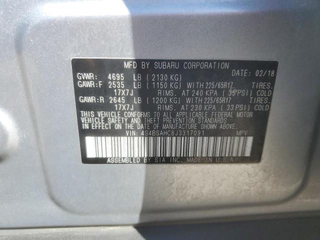 2018 SUBARU OUTBACK 2. 4S4BSAHC8J3317091