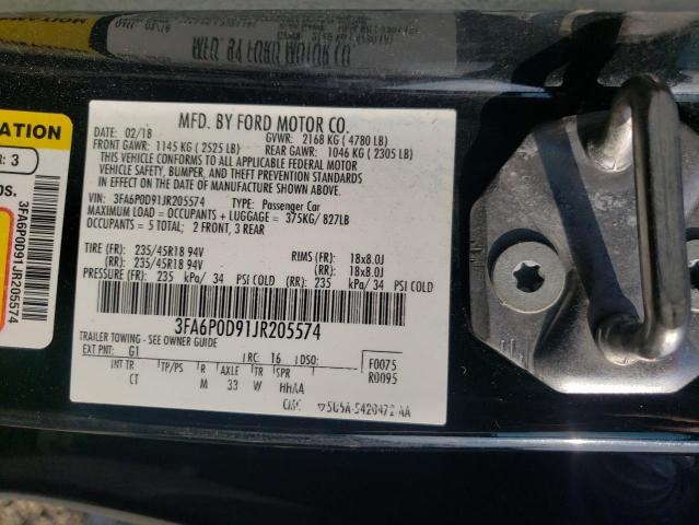 2018 FORD FUSION TITANIUM/PLATINUM 3FA6P0D91JR205574