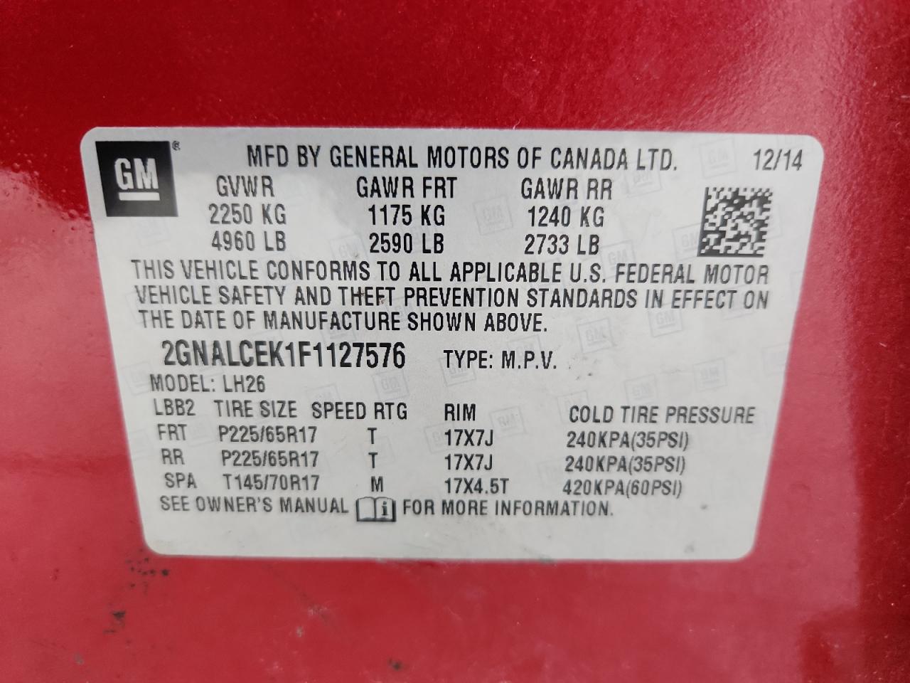 CHEVROLET EQUINOX LT