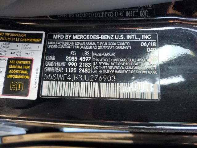 2018 MERCEDES-BENZ C 300 55SWF4JB3JU276903