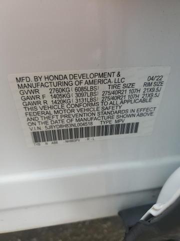2022 ACURA MDX TYPE S 5J8YD8H83NL004518