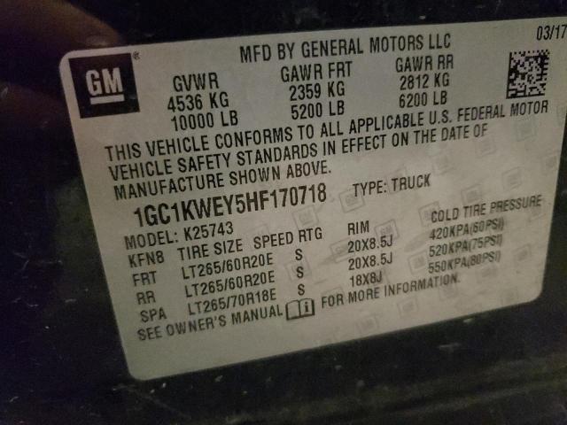 2017 CHEVROLET 2500 HD 1GC1KWEY5HF170718