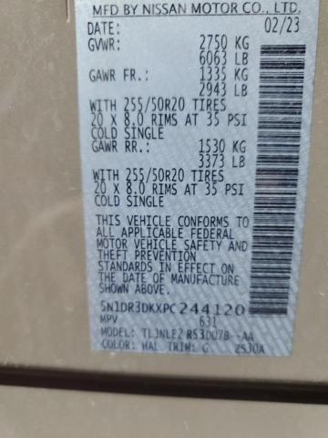 2023 NISSAN PATHFINDER PLATINUM 5N1DR3DKXPC244120