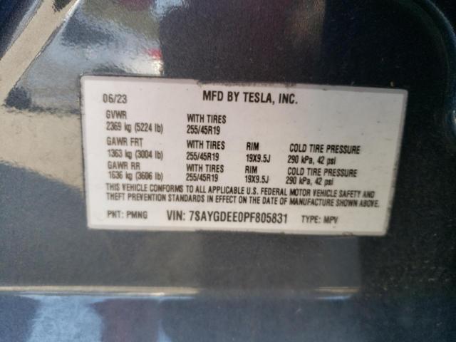 2023 TESLA MODEL Y 7SAYGDEE0PF805831