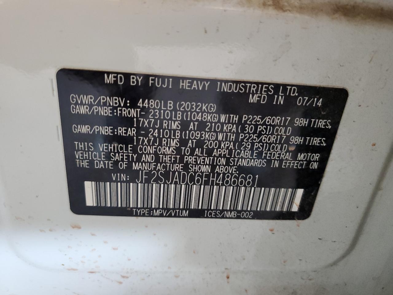 SUBARU FORESTER 2.5I PREMIUM