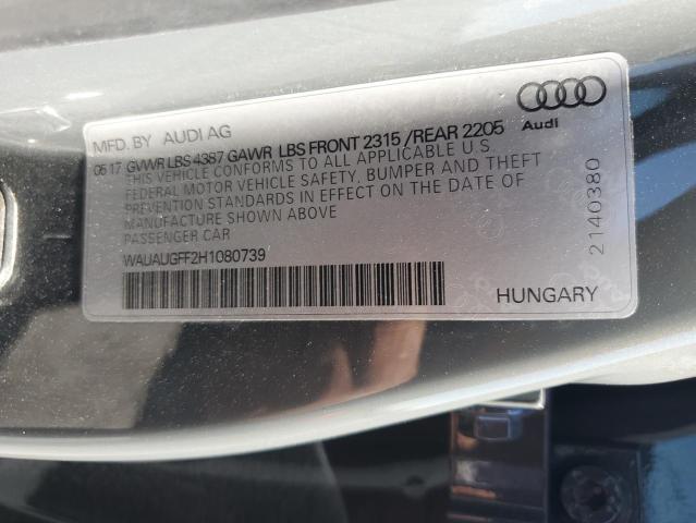 2017 AUDI A3 PREMIUM WAUAUGFF2H1080739