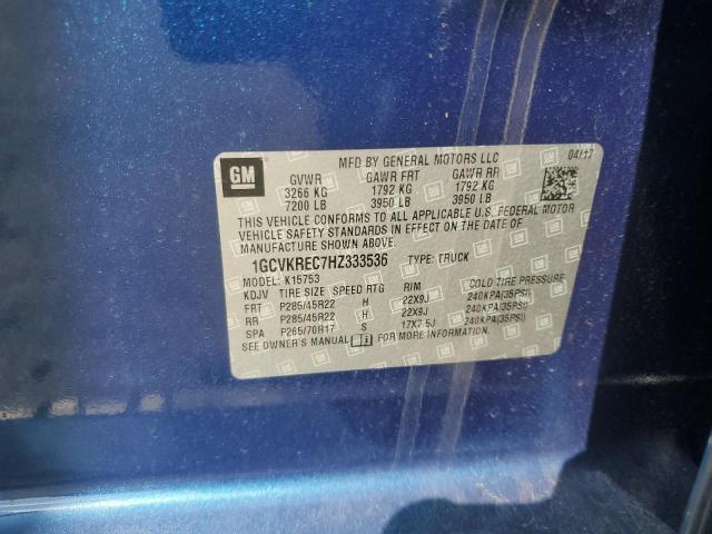 2017 CHEVROLET SILVERADO - 1GCVKREC7HZ333536