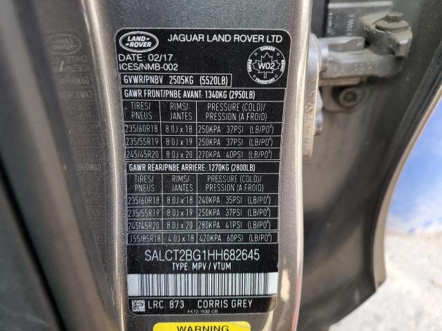 2017 LAND ROVER DISCOVERY SALCT2BG1HH682645