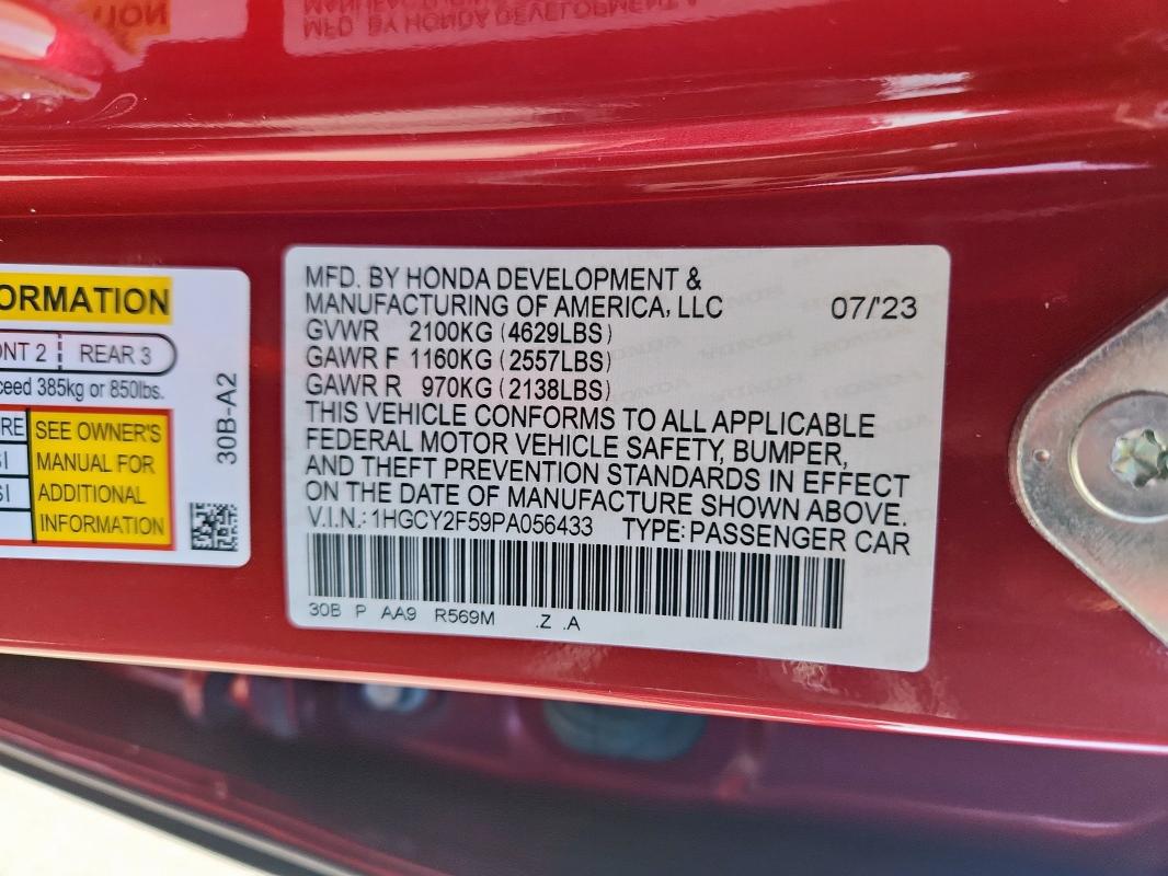 2023 HONDA ACCORD SPO - 1HGCY2F59PA056433